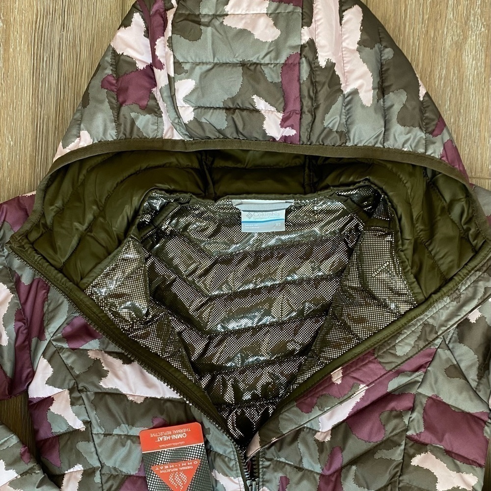 Camo Jacket Columbia Powder Lite Hooded Pink Green Camo Puffer
Jacket NWT XS - Picture 10 of 12
